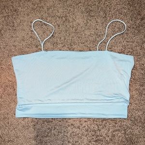 Blue Cropped Tank Top